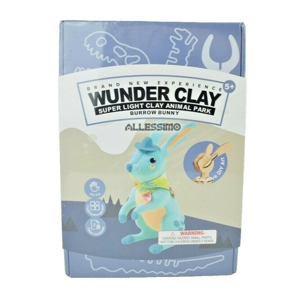 Allessimo Wunder Clay Burrow Bunny Super Light Clay Animal Park DIY STEM Project